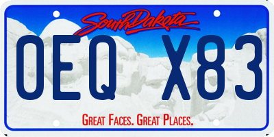 SD license plate 0EQX83