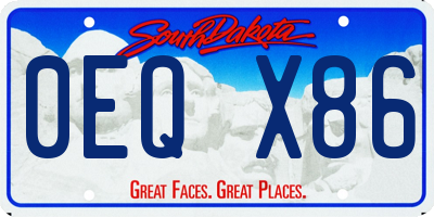 SD license plate 0EQX86