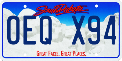 SD license plate 0EQX94