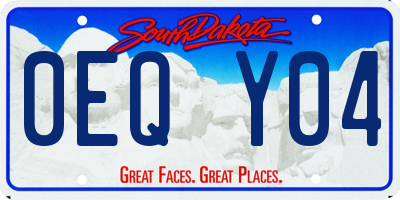 SD license plate 0EQY04