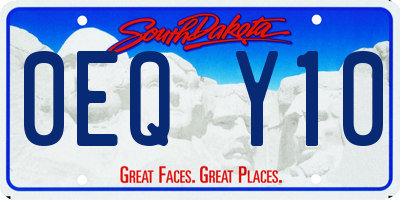 SD license plate 0EQY10