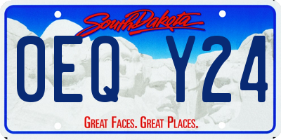 SD license plate 0EQY24