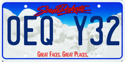 SD license plate 0EQY32