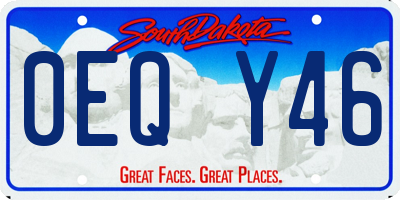 SD license plate 0EQY46