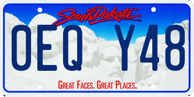 SD license plate 0EQY48