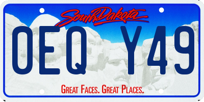 SD license plate 0EQY49