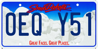 SD license plate 0EQY51