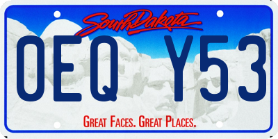 SD license plate 0EQY53