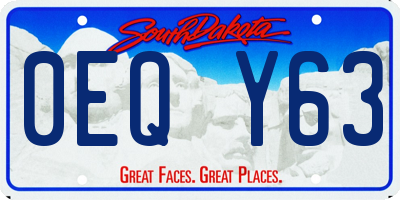 SD license plate 0EQY63