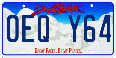 SD license plate 0EQY64