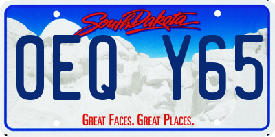 SD license plate 0EQY65