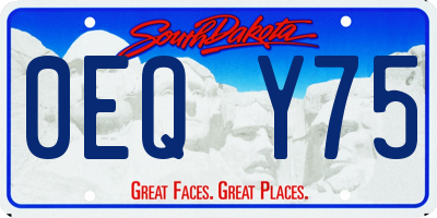 SD license plate 0EQY75