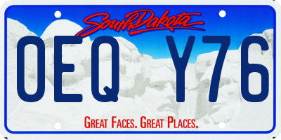 SD license plate 0EQY76