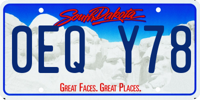 SD license plate 0EQY78