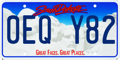 SD license plate 0EQY82
