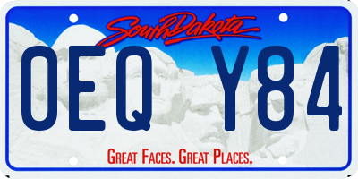 SD license plate 0EQY84