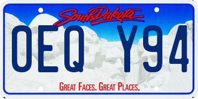 SD license plate 0EQY94