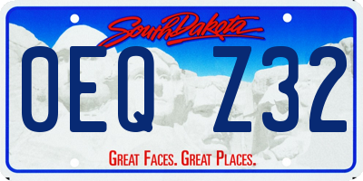 SD license plate 0EQZ32