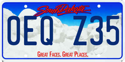 SD license plate 0EQZ35