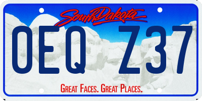 SD license plate 0EQZ37
