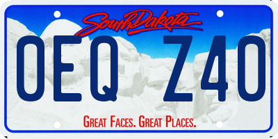 SD license plate 0EQZ40