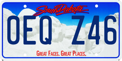 SD license plate 0EQZ46