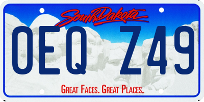 SD license plate 0EQZ49