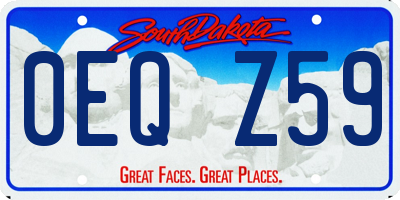 SD license plate 0EQZ59