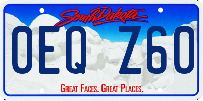 SD license plate 0EQZ60