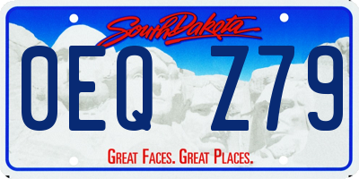 SD license plate 0EQZ79