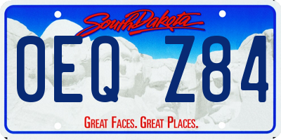 SD license plate 0EQZ84