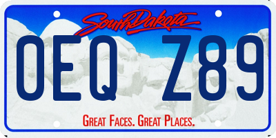 SD license plate 0EQZ89