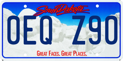SD license plate 0EQZ90
