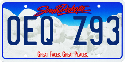 SD license plate 0EQZ93