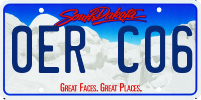 SD license plate 0ERC06