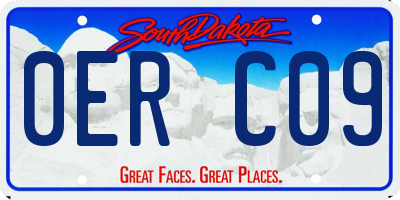SD license plate 0ERC09