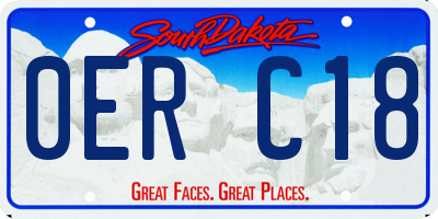 SD license plate 0ERC18