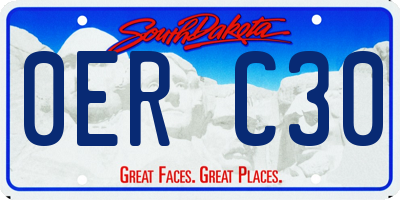 SD license plate 0ERC30