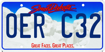 SD license plate 0ERC32