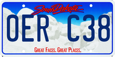 SD license plate 0ERC38
