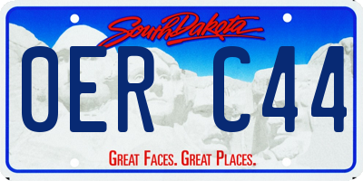 SD license plate 0ERC44
