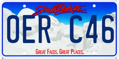 SD license plate 0ERC46