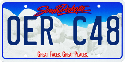 SD license plate 0ERC48