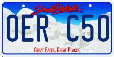 SD license plate 0ERC50
