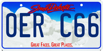 SD license plate 0ERC66