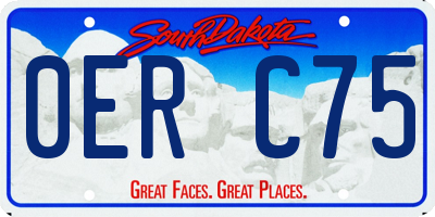 SD license plate 0ERC75