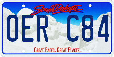 SD license plate 0ERC84
