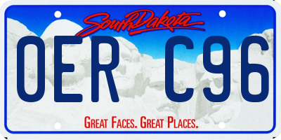 SD license plate 0ERC96