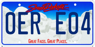 SD license plate 0ERE04