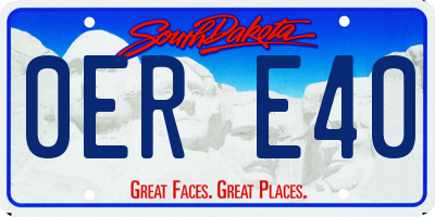 SD license plate 0ERE40
